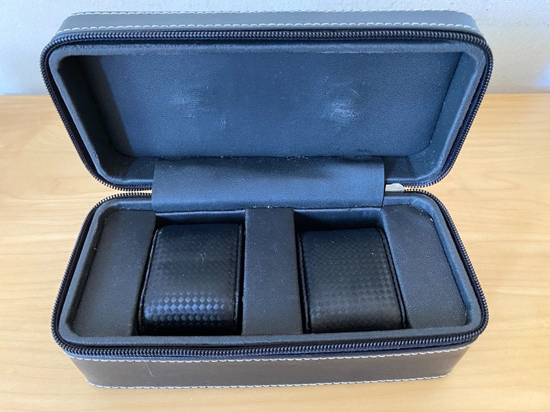BULTACO Cemoto Watch Case Faux Leather 19,5 x 9,5 x 8 cm Black