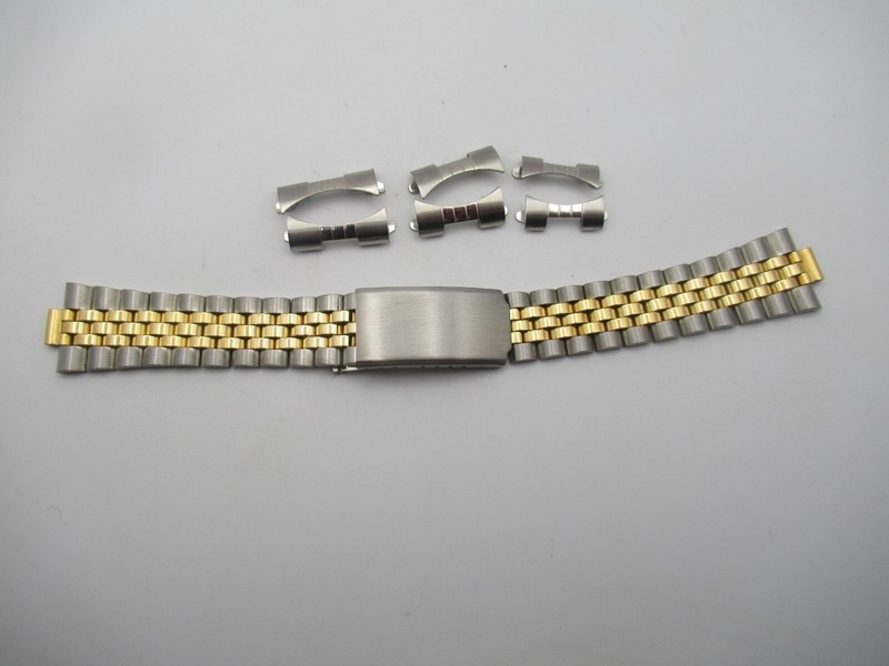 Stainless and Gold Plated Watch Band