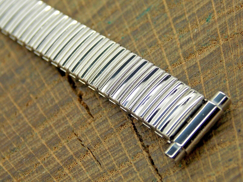 Vintage Hadley Roma 9mm-13mm Expansion Stainless Steel Watch Band NOS Unused