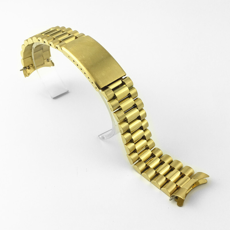 High Quality Solid Stainless Steel Watch Strap Band Arc 18mm 19mm 20mm 21mm 22mm gallery