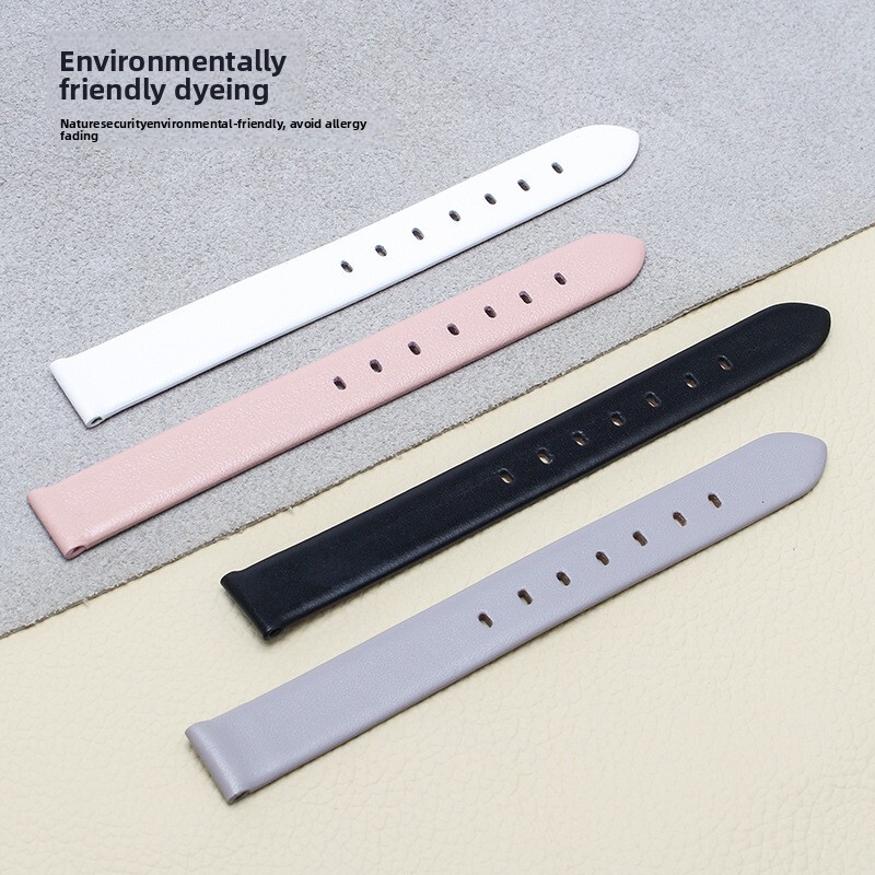 Head Layer Cowhide Genuine Leather Watch Band Straps Womens 12mm Without Buckle gallery