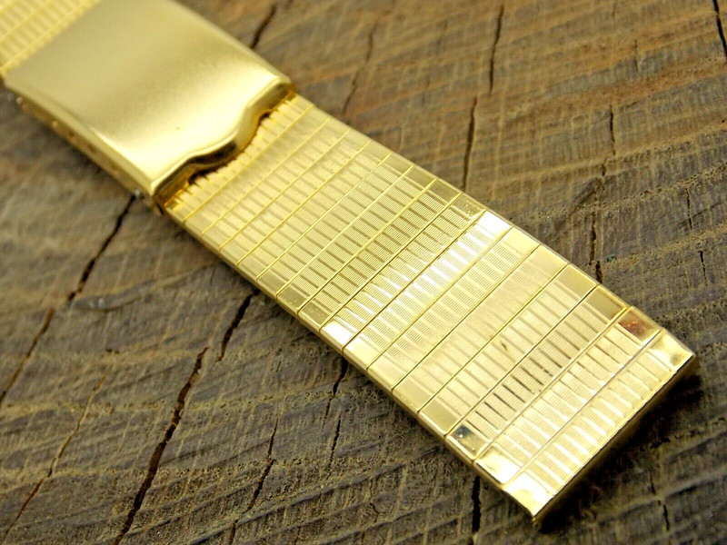 Vintage Watch Band NOS Stainless Steel 18mm Deployment Clasp Unused May Flower