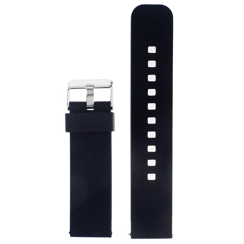 Watch Band for Pebble Time Smartwatch Silicone with Metal Clasps - Replacement
