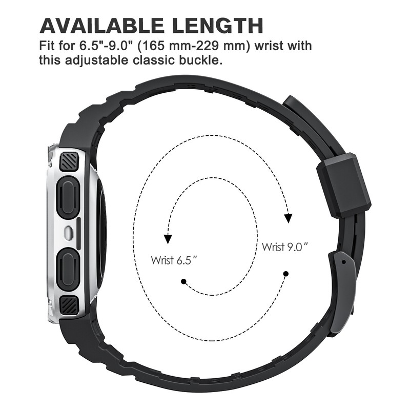 Band with Case for Fitbit Versa 4/3/2/1/Lite Rugged Sport Bands Protective Cover gallery