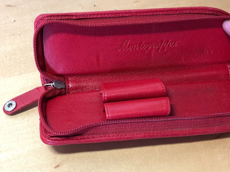 Montegrappa 1912 - Red Leather Case For 2 Pens - Ferrari Collection gallery