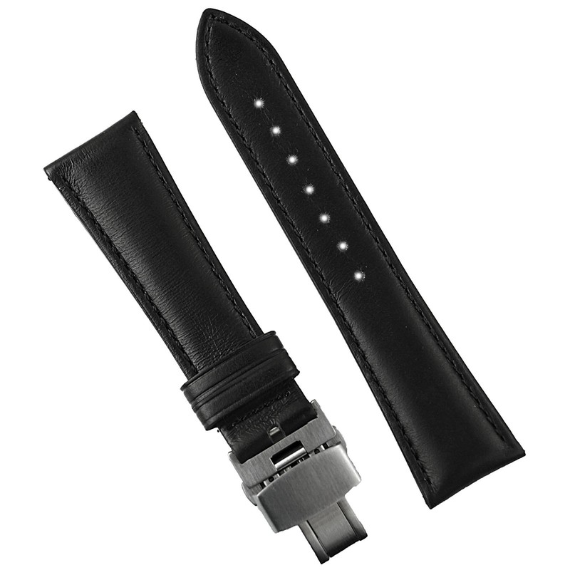 B & R Bands Deployant Leather Watch Band Straps – Many Options – 20mm 22mm