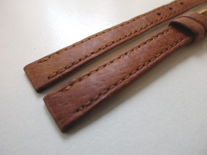 Tawny brown 10 MM pig skin 1980's leather watch band strap gallery