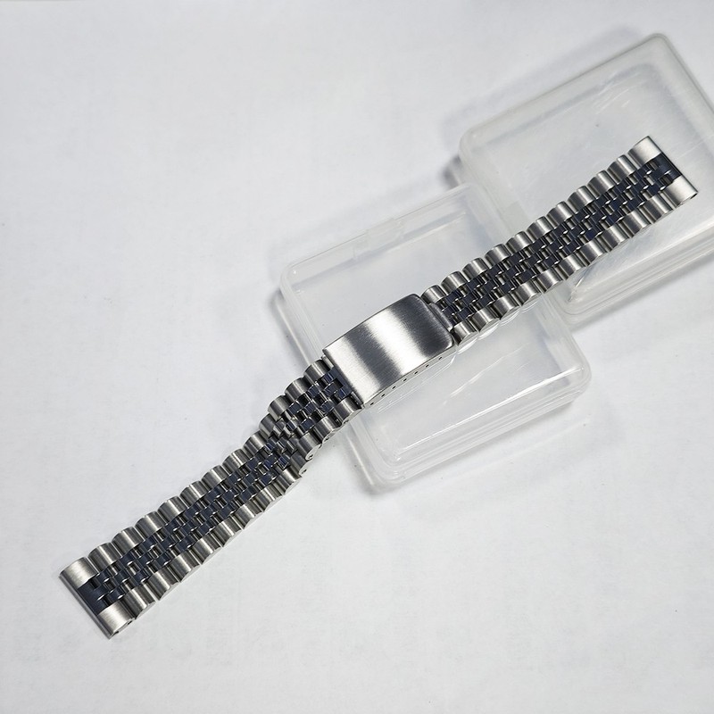 19mm Straight End Steel Jubilee Watch Band Bracelet For Rolex Seiko Omega Tudor