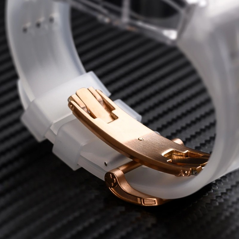 Transparent Full Cover Case+Rubber Strap Mod Kit For Apple Watch 45MM 44MM Band gallery