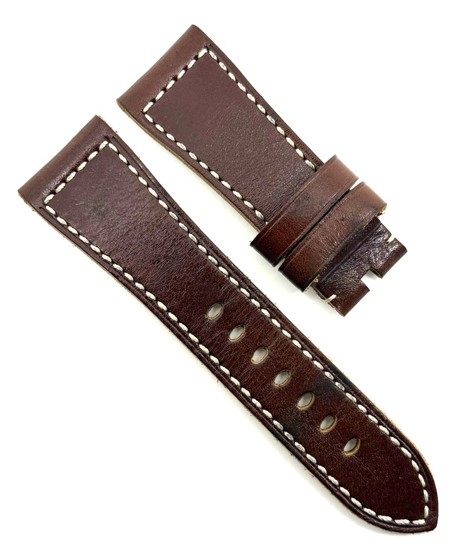 Officine Panerai 27mm x 22mm Brown Calfskin Leather Watch Strap Authentic OEM