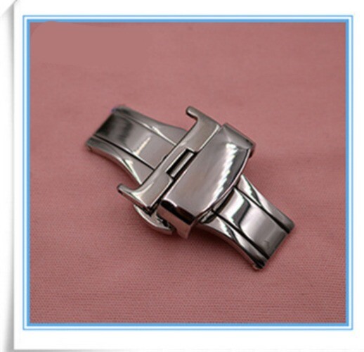 Butterfly Double Snap Clasp 10 12 14 16 18 20 22mm Stainless Steel Watch Buckle