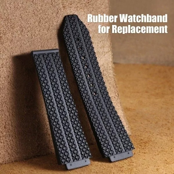 DEPLOYMENT RUBBER WATCH BAND STRAP FIT HUBLOT H BIG BANG 301.SX 130.RX BLACK