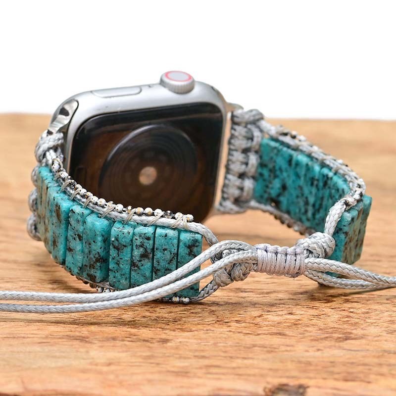 Bohemian Stone for Apple Watch Band Single Layer Blue Sesame Stone Bracelet