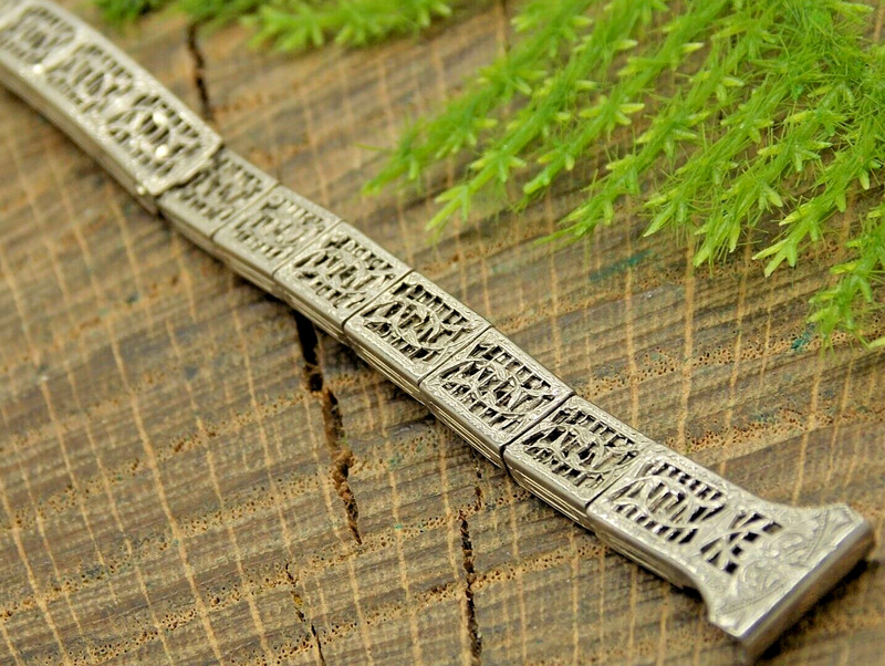 Sentinel Filigree Vintage Deployment Clasp Gold Filled 9mm Watch Band 1920’s NOS