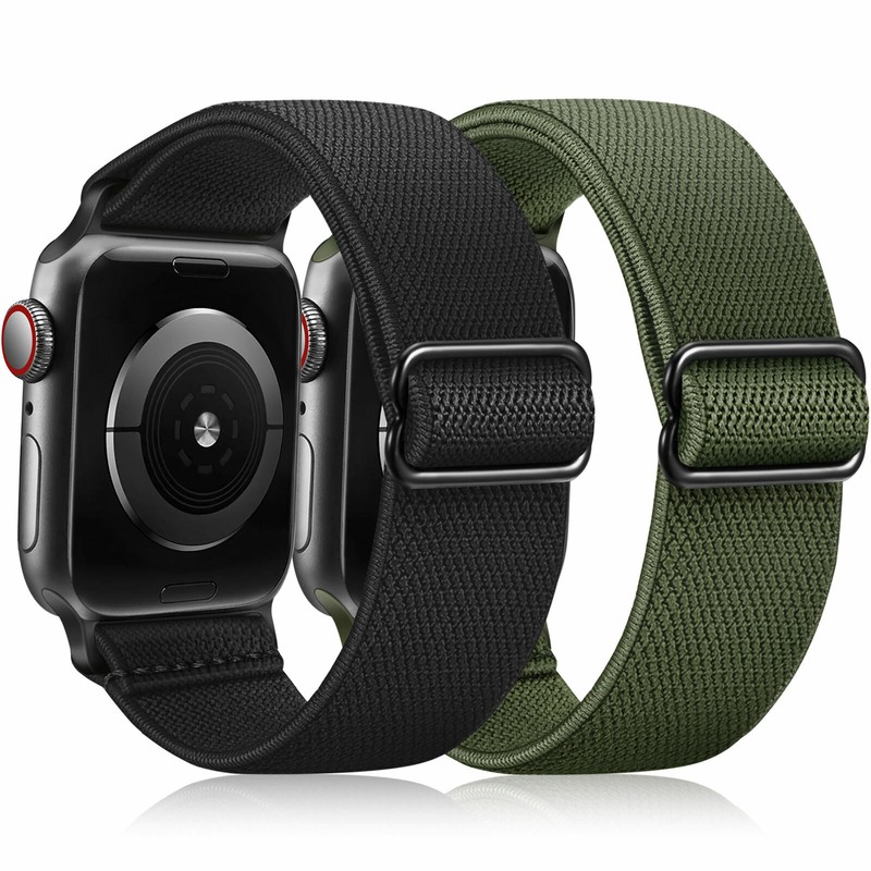 2 Pack for Apple Watch iWatch Series 8/7/6/5/4/3/2/1 SE Nylon Band 38/40/41mm