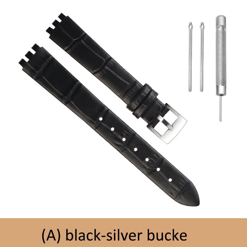 12mm Calfskin Leather Watchband Strap For Swatch YSS306/LP131/LW143/LK292G
