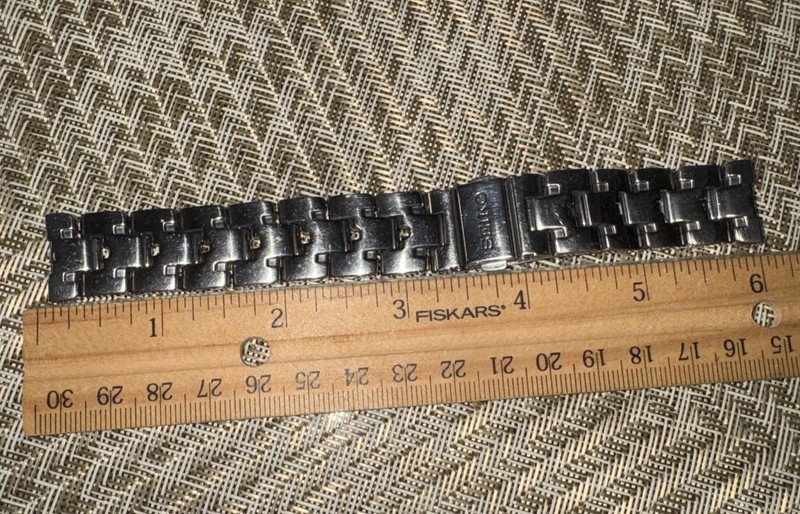 SEIKO PERPETUAL CALENDAR 8F33-0010 48S4-B-I 19MM STAINLESS WATCH BAND BRACELET F