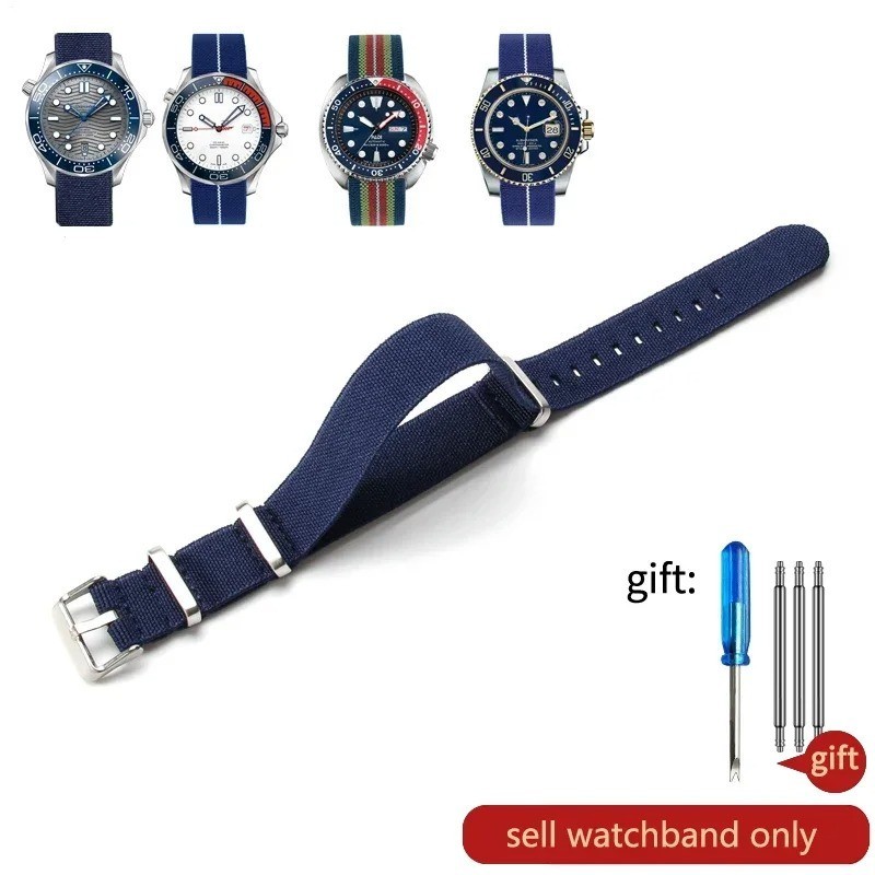 18mm 20mm 22mm Canvas Military Nylon Watch Strap Band – Free Shipping USA