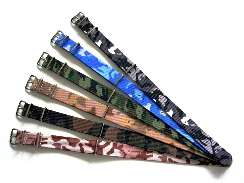 18 NATO G10 ® CAMO strap nylon Military Army watchband RAF stitch bond IW SUISSE gallery