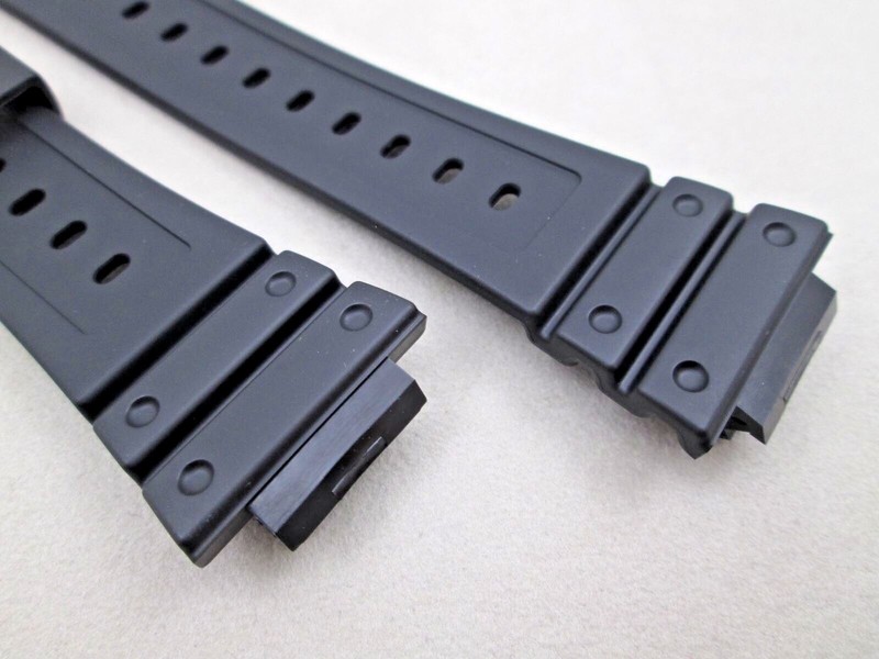 Genuine Casio G-Shock DW-5600BB DW-D5600P black resin rubber watch band strap gallery