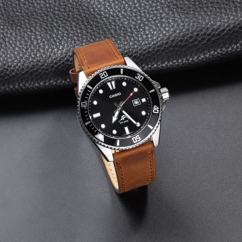 High Quality Vintage Brushed Genuine Leather Watch Band Strap 20/22mm Universal gallery