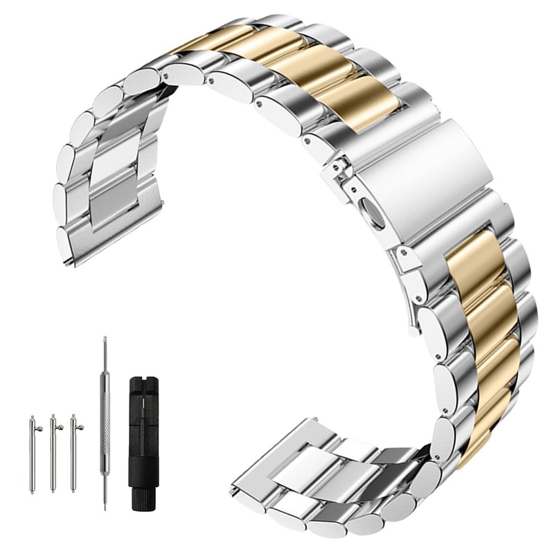 16mm Stainless Steel Watch Band Quick Release Premium Matte Brushed Solid Met…