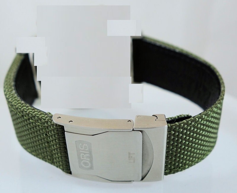 Oris 7705 olive Big Crown ProPilot Ø47mm Textile 23mm Band Strap Bracelet& clasp
