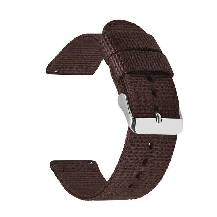 Premium Nylon Canvas Watch Strap Band Quick Release 18/20/22/24mm Multicolour
