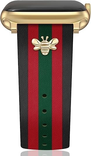 Designer Leather Bands with Charms Compatible with Apple Watch 38Mm 40Mm 41Mm 42