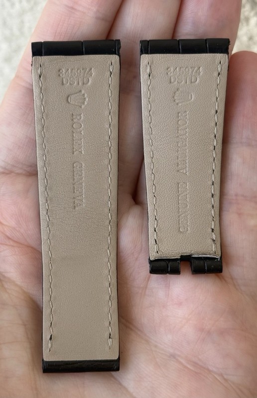 Rolex Sky-Dweller 21mm x 17mm Black Alligator Watch Strap 345974 Authentic OEM gallery
