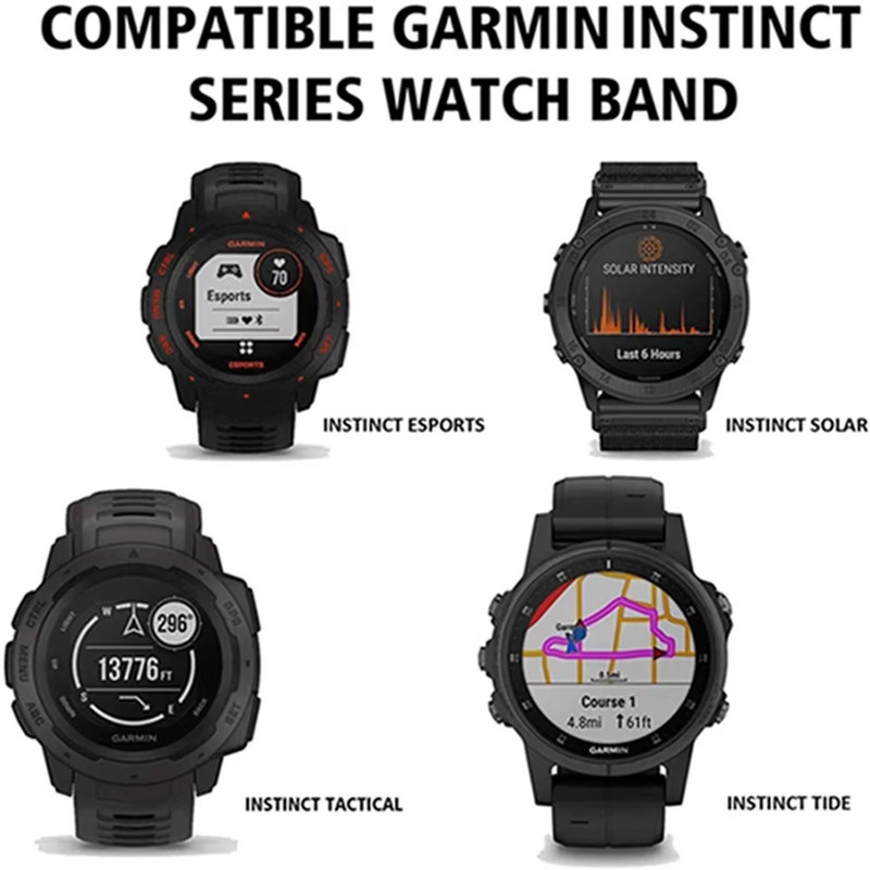 Garmin Instinct 2 Silicone Strap For Esports Instinct 1 Solar Watchband 22mm gallery