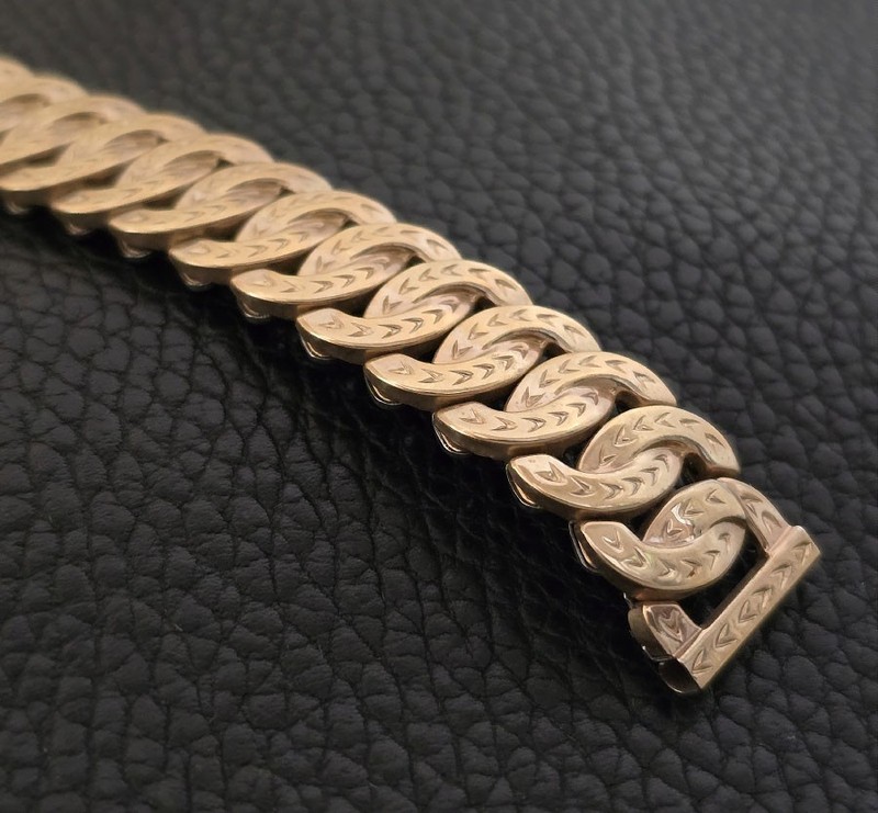 Stunning, Rare Men's '50s 16mm NOS J.B. Champion Yellow Gold-Filled Watch Band gallery