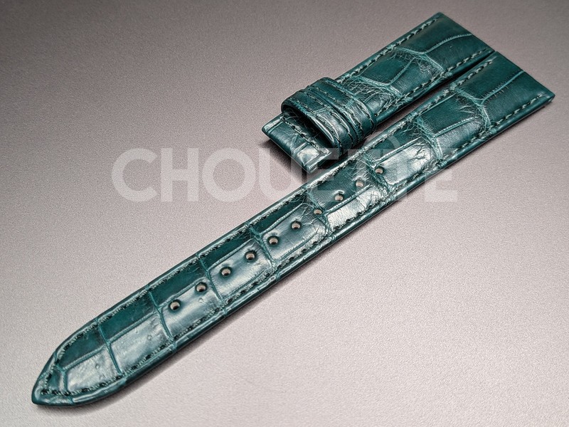 OEM Grand Seiko SBGY015G/9R31-0AK0 "SHENGSHI" 19mm Green Crocodile Leather Strap gallery