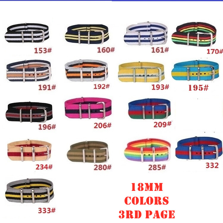2PACK 12mm 16mm 24mm Nylon Watch Band Watch Strap Colorful Fashion Buckle 100+ gallery