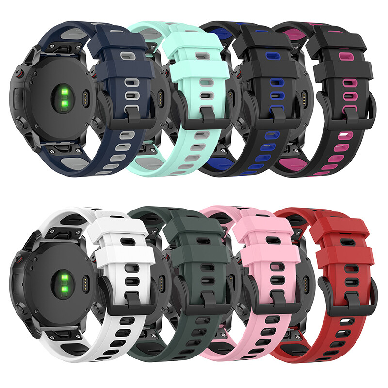 For Garmin Fenix 7X/6X Pro/5X Plus 26MM Silicone Strap Quick Release Watch Band gallery
