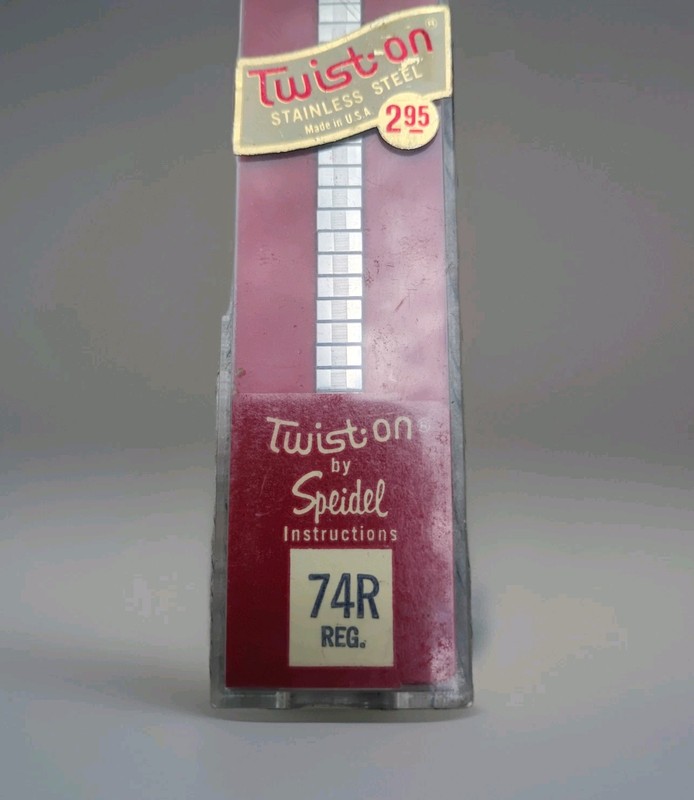 Speidel Twist On Flex Watch Band Twist On 74R Regular Original Case NEW VINTAGE