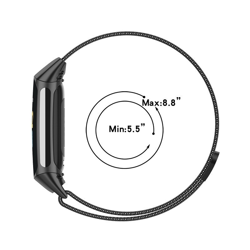 For Fitbit Charge 6 Replacement Strap Metal Milanese Magnetic Loop Steel Band gallery