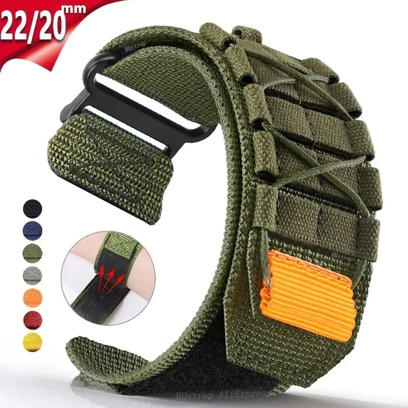 S/L New Nylon Band 20mm 22mm Universal Replacement Wristband Sport Watch Strap gallery