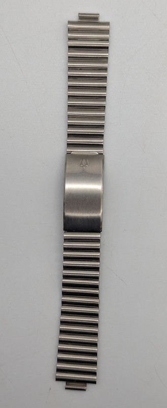 Vtg Bulova Accutron Stainless Steel Signed Watch Bracelet