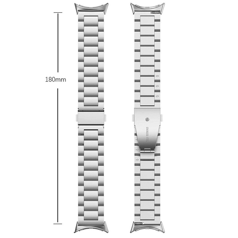 For Google Pixel Watch 1 2 3 41/45mm Stainless Steel Link Band Strap Bracelet gallery
