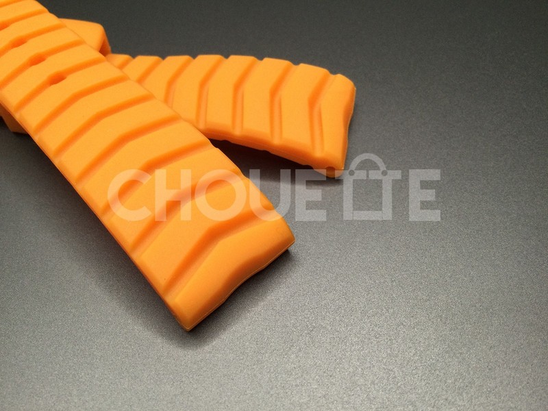 OEM Grand Seiko SBGE245 / 9R66-0AS0 21mm Orange Silicone Rubber Strap with PINS gallery