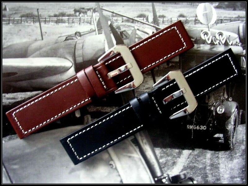 24mm Pan Shell Oily Leather Aviator Pilot watch band strap IW SUISSE 18 20 22 26