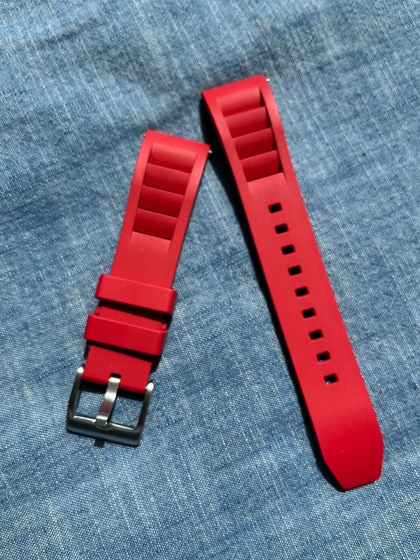 Wiscasset Watch - Premium FKM Vented / Fin Style Diver Strap (FREE SHIPPING) gallery