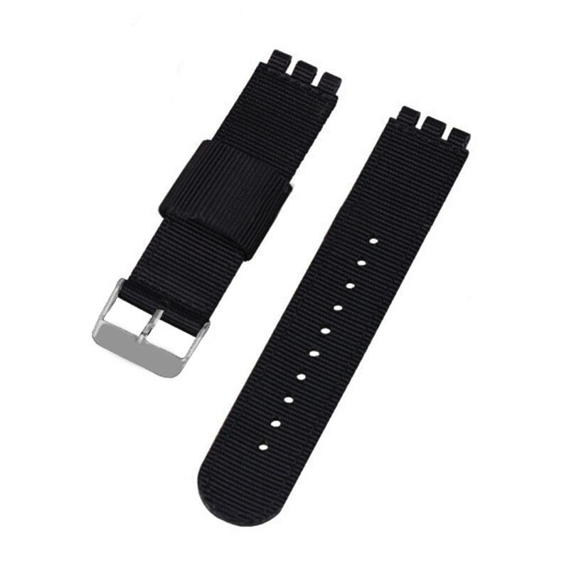 Premium Nylon Canvas Sports Watch Band Strap 17/19/20mm for Swatch Accessories
