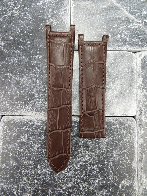 20mm Leather Deployment Strap I CARTIER PASHA Watch Band Red Blue Black Brown