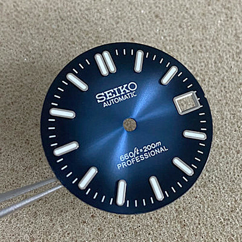 Black&Blue Brand-new Dial for 7S26 NH35 SKX007 Movement 3 Positiions 28.5mm