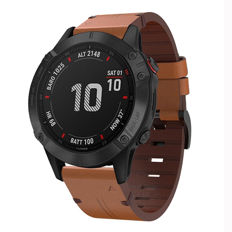 26mm Leather Watchband Strap Quick Wristband Fit For Garmin Fenix 7X 6X C gallery