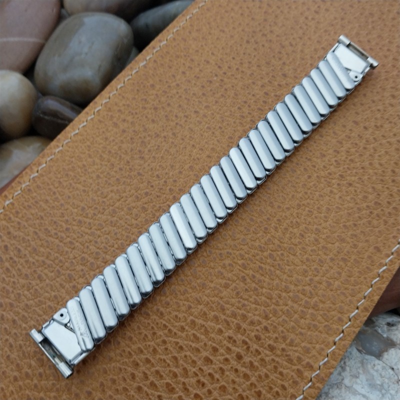 1950s Vintage White Gold-Filled Classic Stretch JB Champion Unused Watch Band gallery