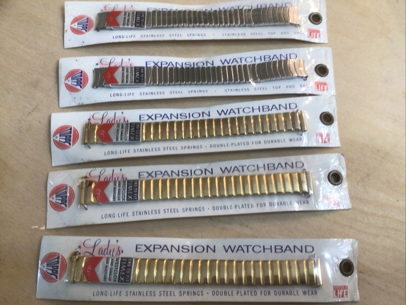 1 Vintage TOPPS New In Package Stainless stretch Band 1970 Vintage Watch Band