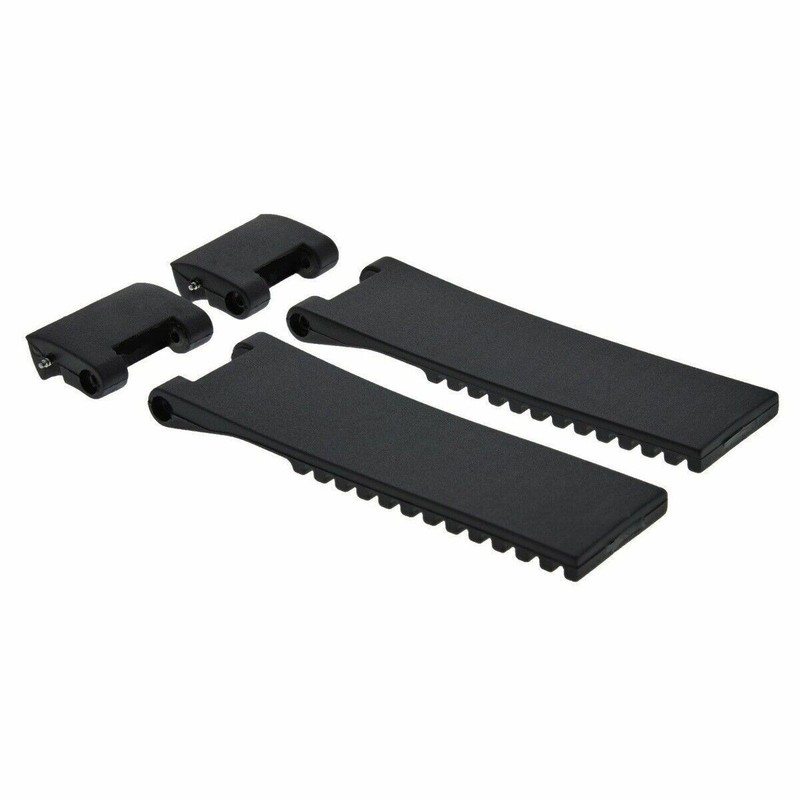 22MM SILICONE RUBBER DIVER BAND STRAP FOR ULYSSE NARDIN MARINE WATCH BLACK gallery